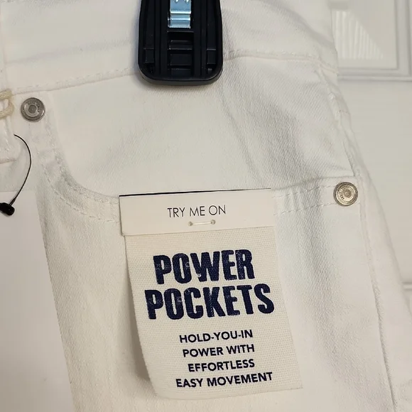 White Bermuda Women's Shorts with Power Pockets - Picture 3 of 12